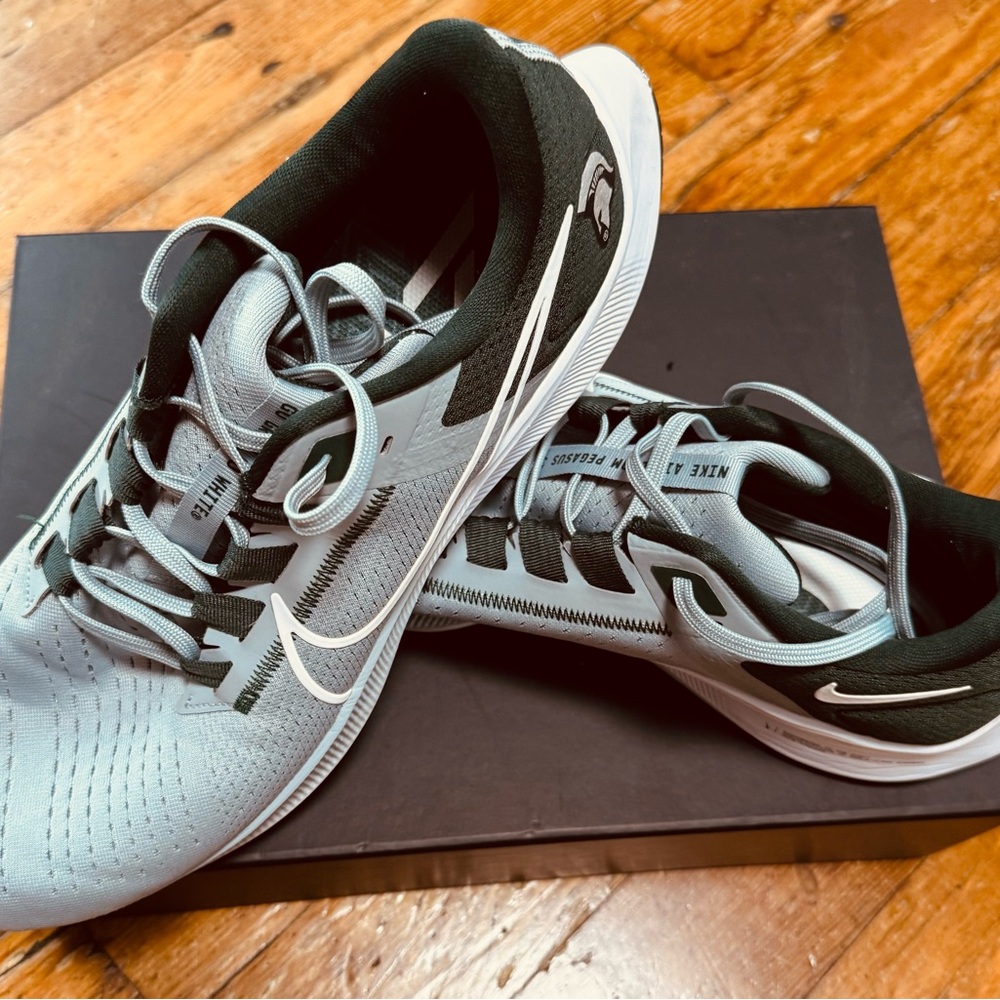 Nike Men's Lt Green-tinted Gray/ Dk Green Running Shoes